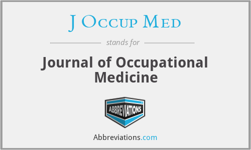What does J OCCUP MED stand for?
